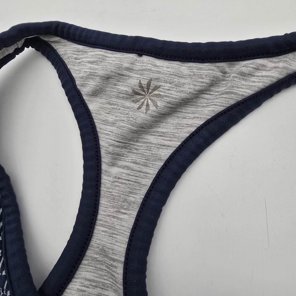 Athleta Sports Bra Womens Small Blue Gray Reversible Racerback Double Layer - Picture 4 of 11